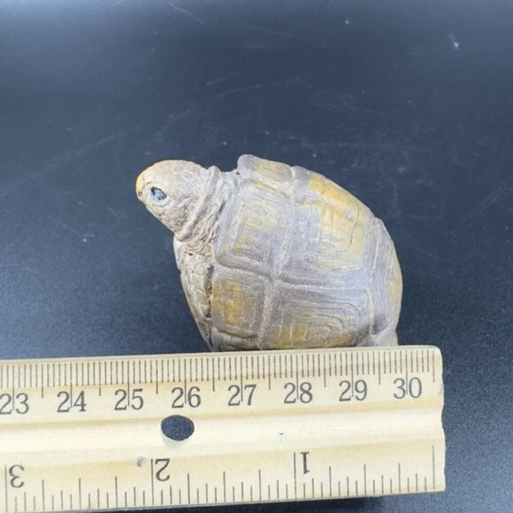 Vintage Whimsical Resin Turtle Figurine Brown‎ Textured Figure Anthropomorphic